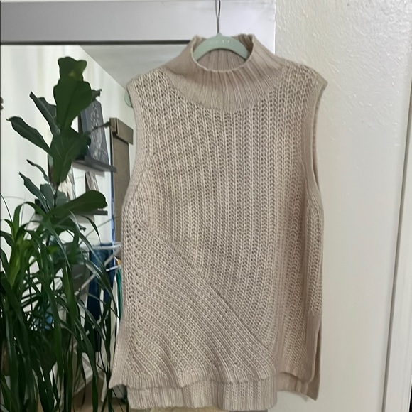 BCBGeneration Cream Turtleneck Sweater with Chunky Knit - Picture 1 of 4